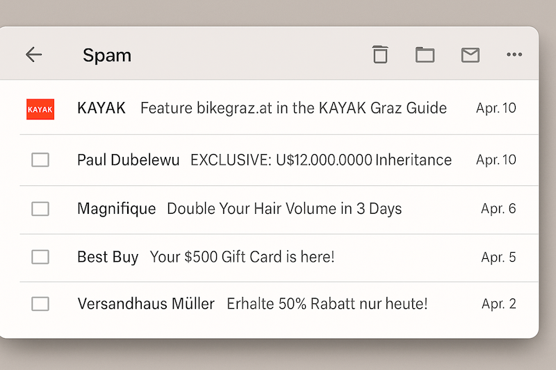 🚴 Vom Spamfolder ins Rampenlicht