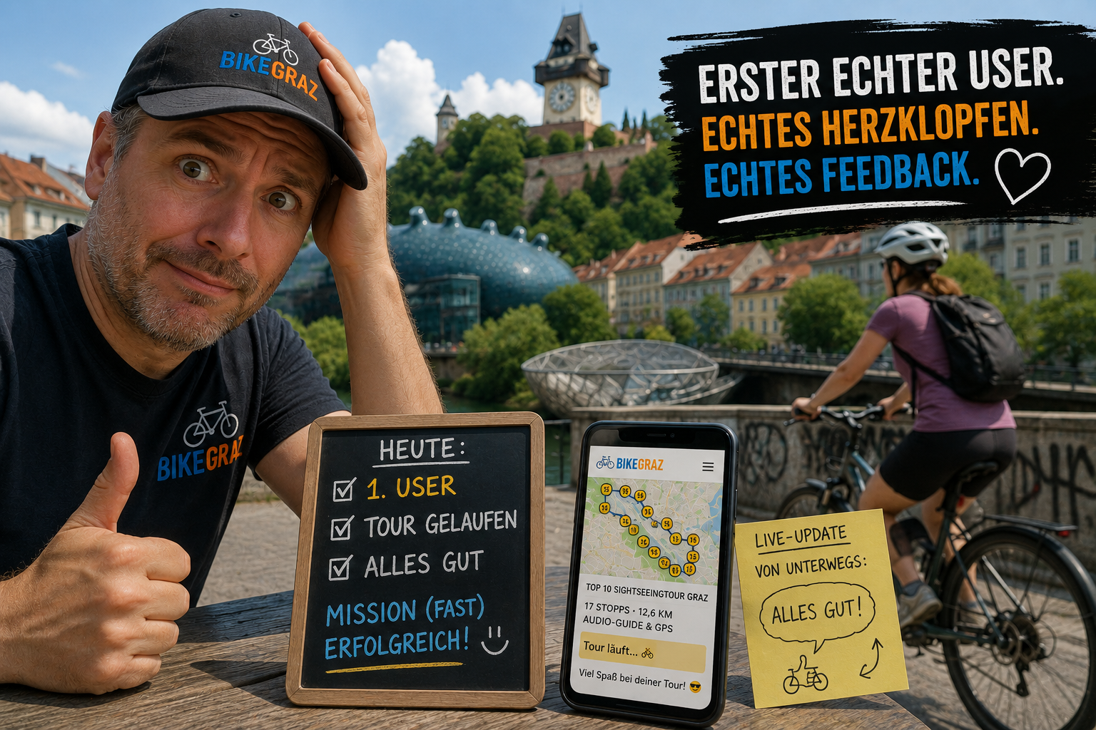 Der erste echte Test. Mit echten Menschen. 😅